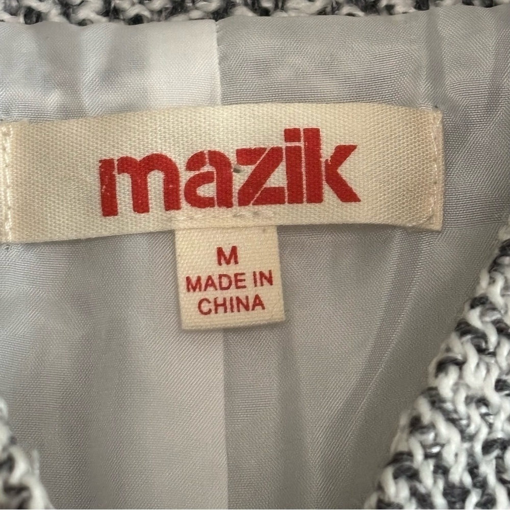 Mazik Women’s Casual Gray Open Front Long Sleeve Notch Office Blazer Size M - Picture 2 of 15